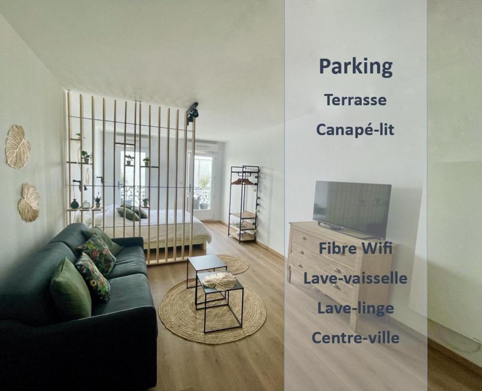 Alp Chartres - Grand Studio Avec Terrasse Et Parking Bagian luar foto